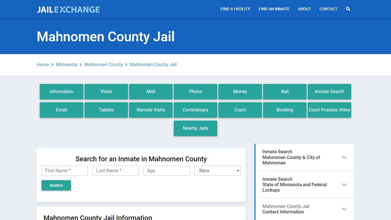 Mahnomen County Jail Roster Lookup, MN, Inmate Search